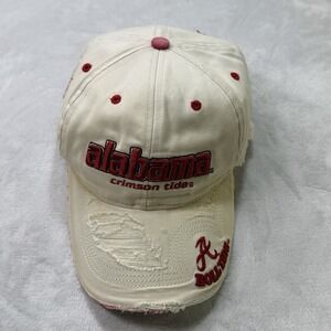 Vintage Alabama Crimson Tide Distressed Hat Y2K The Game Strapback Cap